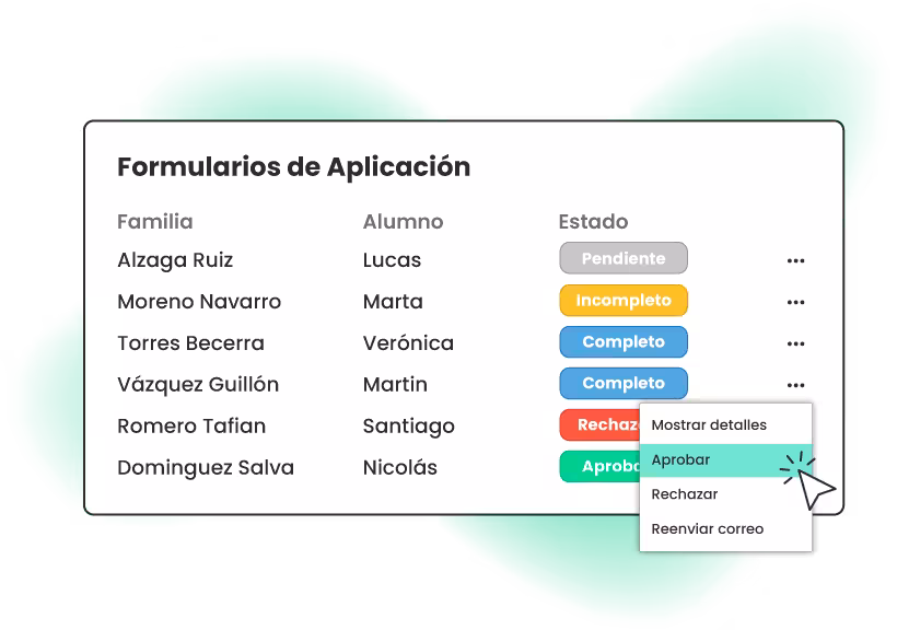 Centralised management of applicants