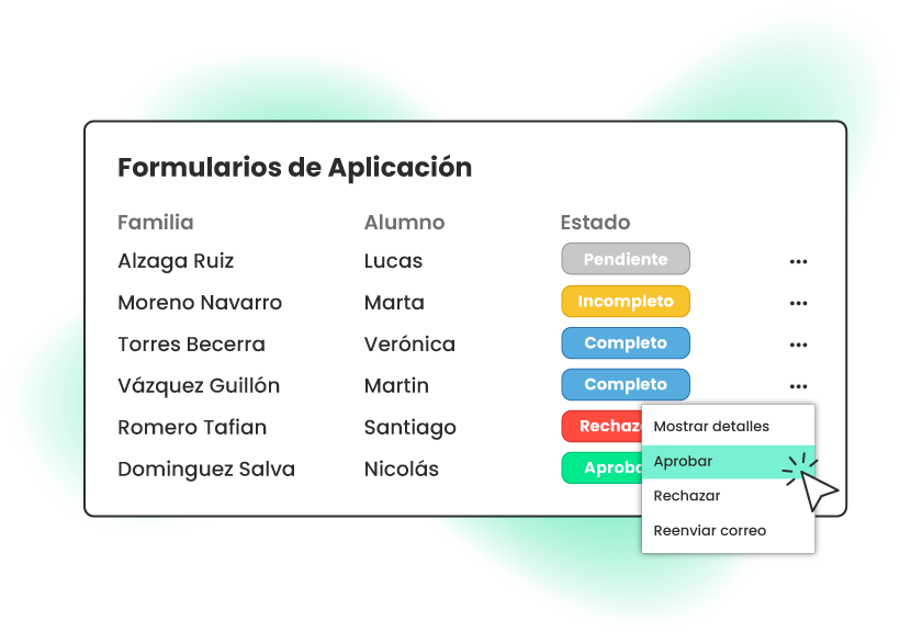 Centralised management of applicants